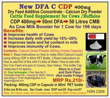 DFA C CDP 400mg 60ml Bottle Draft Label