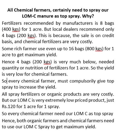 All Farmers need LOM C Spray