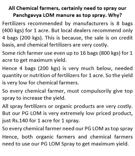 All Farmers need PG LOM Spray