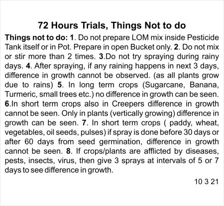 72 Hours trials things not to do